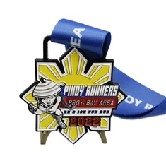 Brugerdefineret prisbelagt guldmetalmedalje