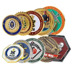 Gratis prøve emaljegraveret udfordringsmønt